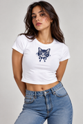 Cute Cat Baby Tee – Women’s Fitted Graphic T-Shirt