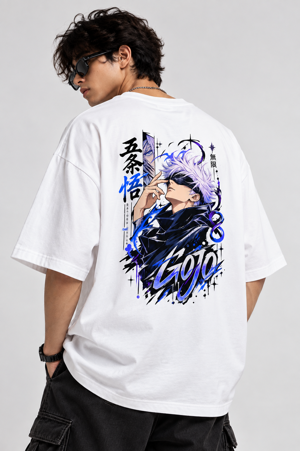 Gojo Anime Oversized T-Shirt – Japanese Graphic Streetwear Tee