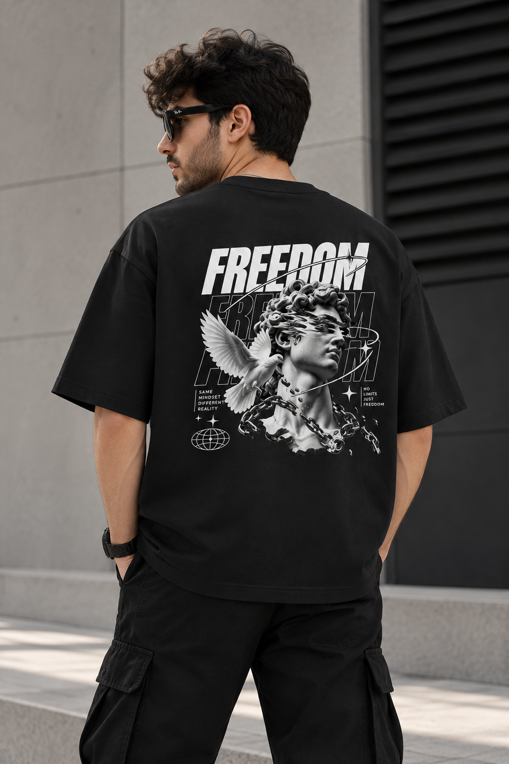 Freedom Oversized Graphic T-Shirt – Unisex Streetwear
