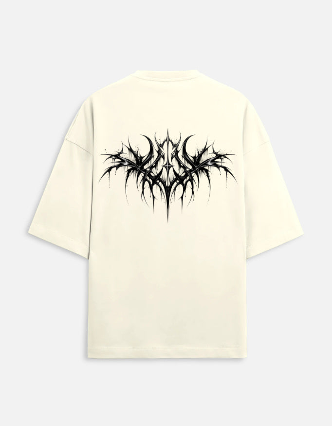 Tribal graphic oversized 260 GSM unisex streetwear T-shirt with back print