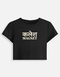 Darebite white Kalesh Magnet baby tee  black with Hindi graphic