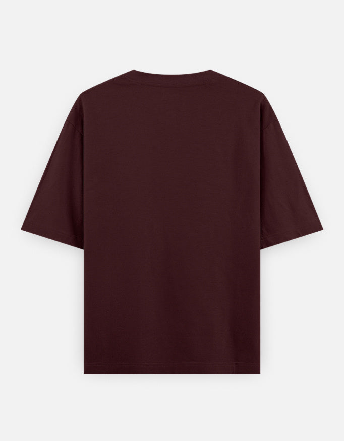 Maroon t-shirt on a white background
