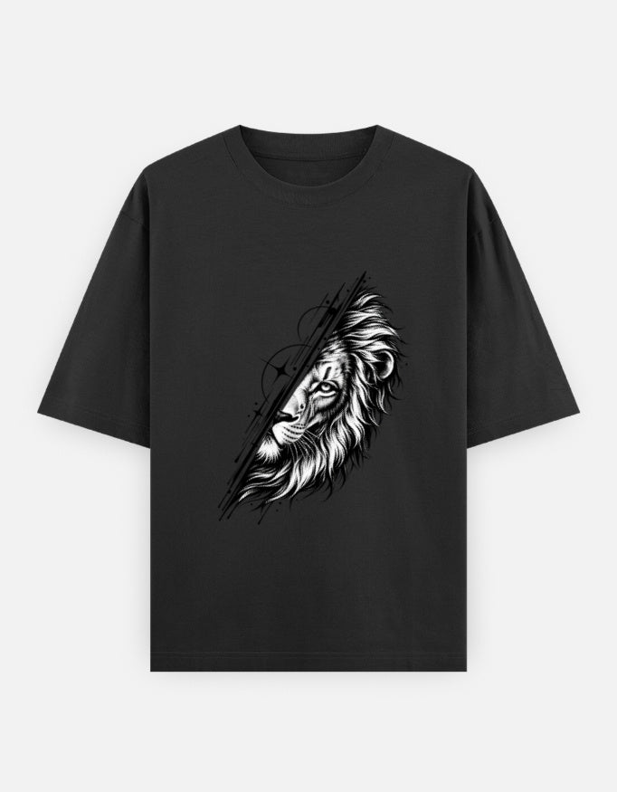black lion face tshirt