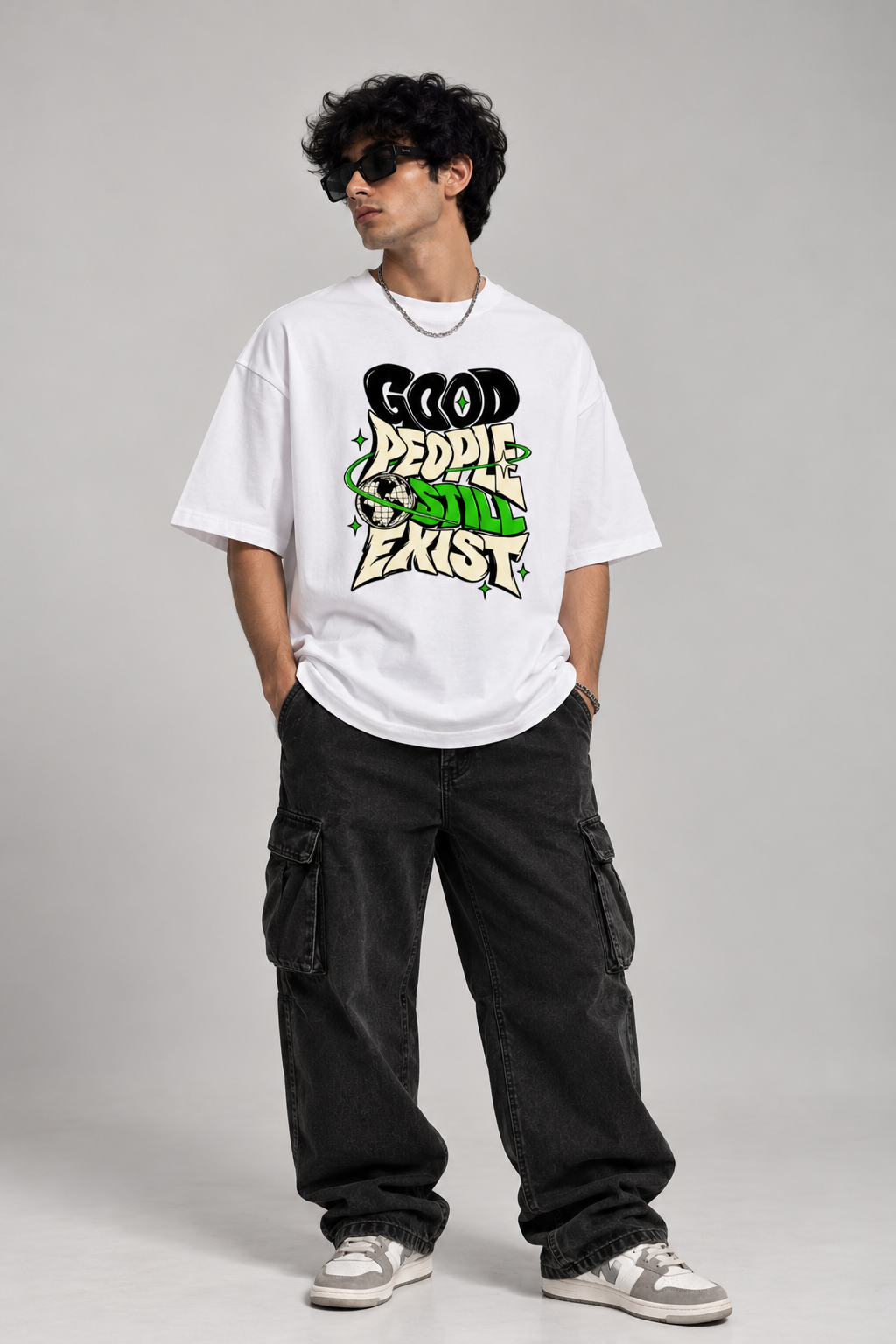 good people still exist model wearing front white