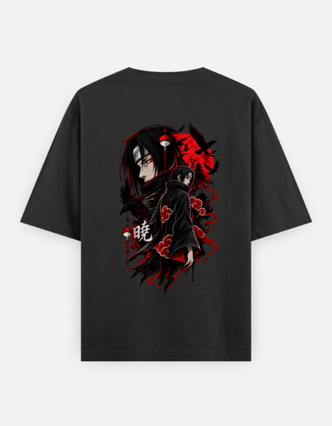 itachi anime tshirt black