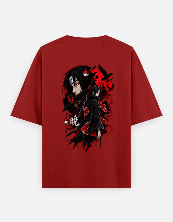 itachi anime tshirt red