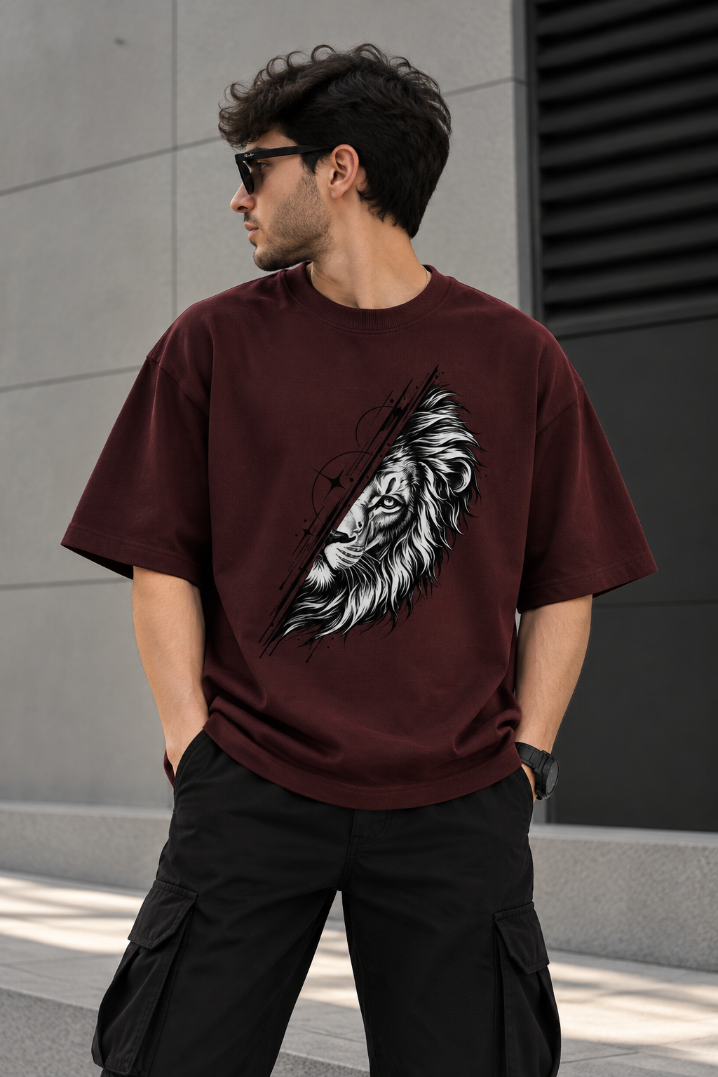 lion front maroon