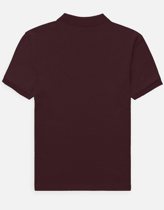 maroon t-shirt on a white background