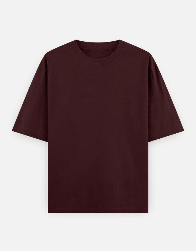 monkey d luffy back side oversized tshirt maroon back side